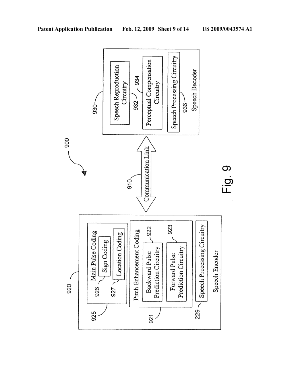 Speech coding system and method using bi-directional mirror-image predicted pulses - diagram, schematic, and image 10