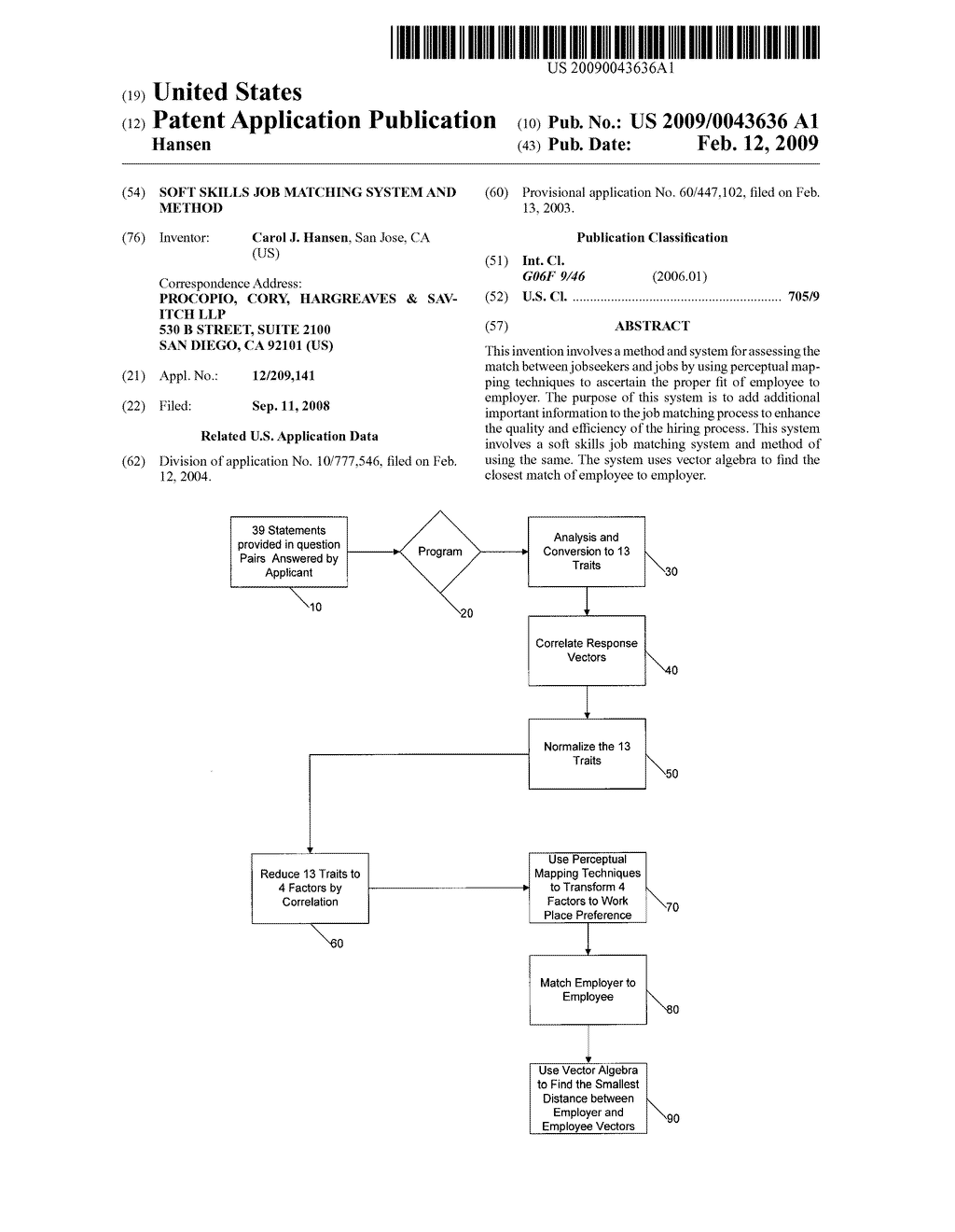 SOFT SKILLS JOB MATCHING SYSTEM AND METHOD - diagram, schematic, and image 01