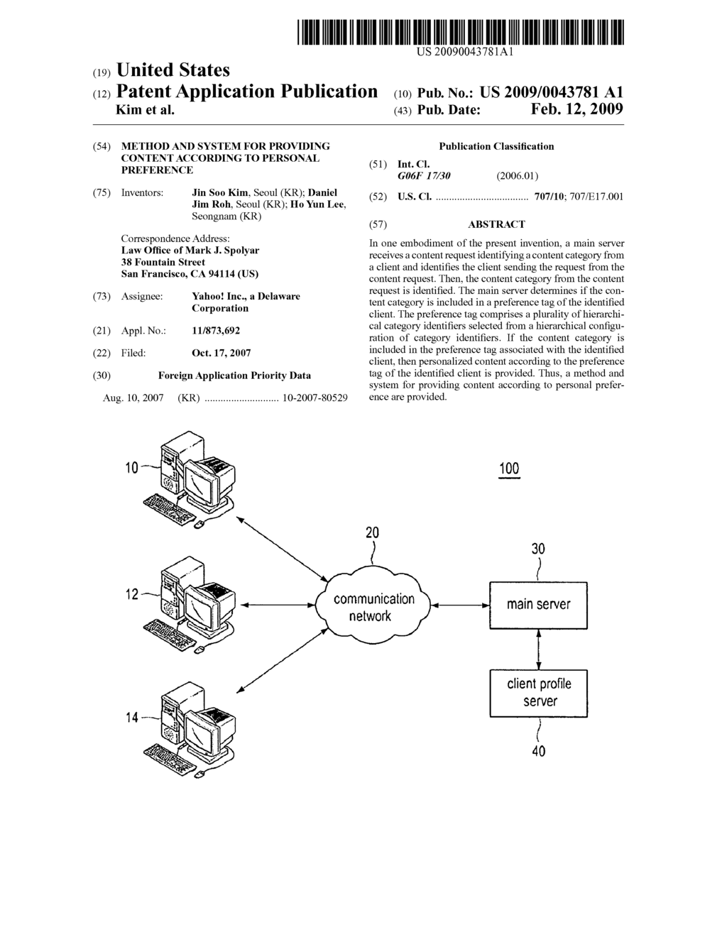 Method and System for Providing Content According to Personal Preference - diagram, schematic, and image 01