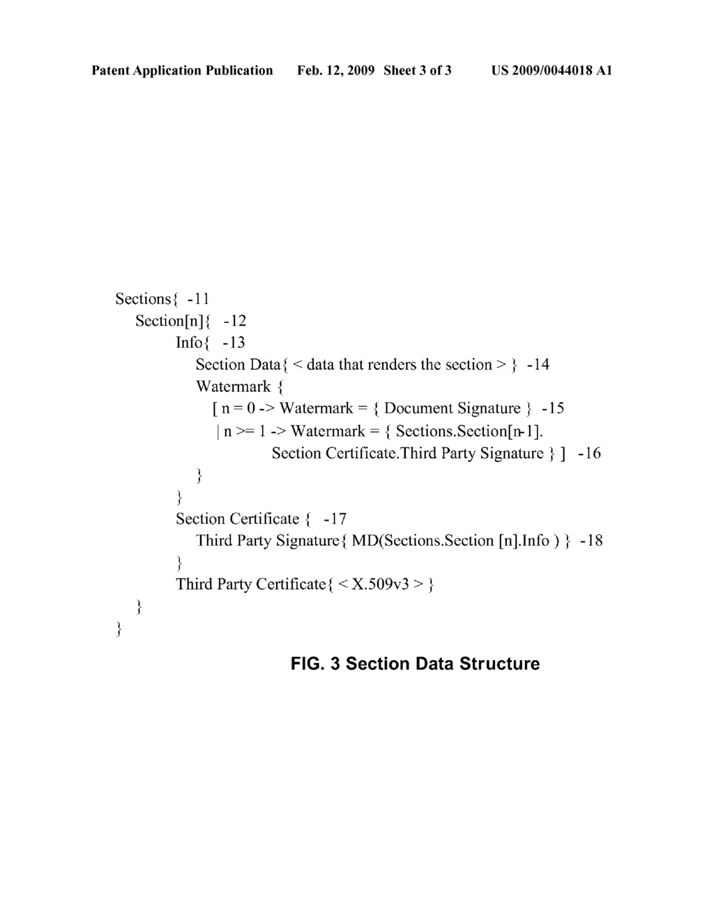 Section Inclusion and Section Order Authentication Method for Computer Electronic Documents - diagram, schematic, and image 04