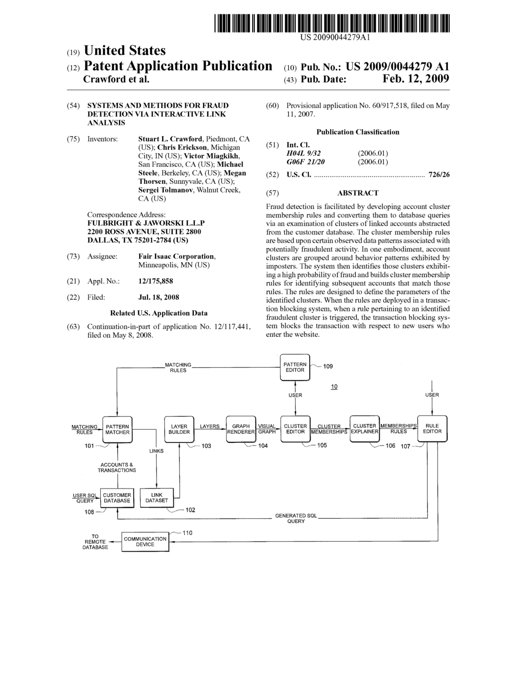 Systems and methods for fraud detection via interactive link analysis - diagram, schematic, and image 01