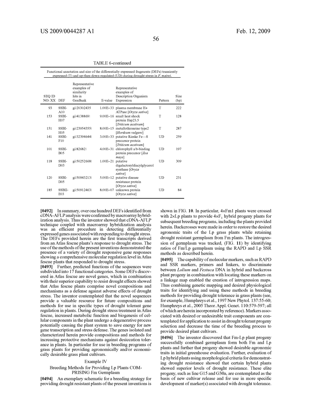 Compositions and methods for drought tolerance - diagram, schematic, and image 110