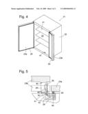 Refrigerating device with frame heating diagram and image