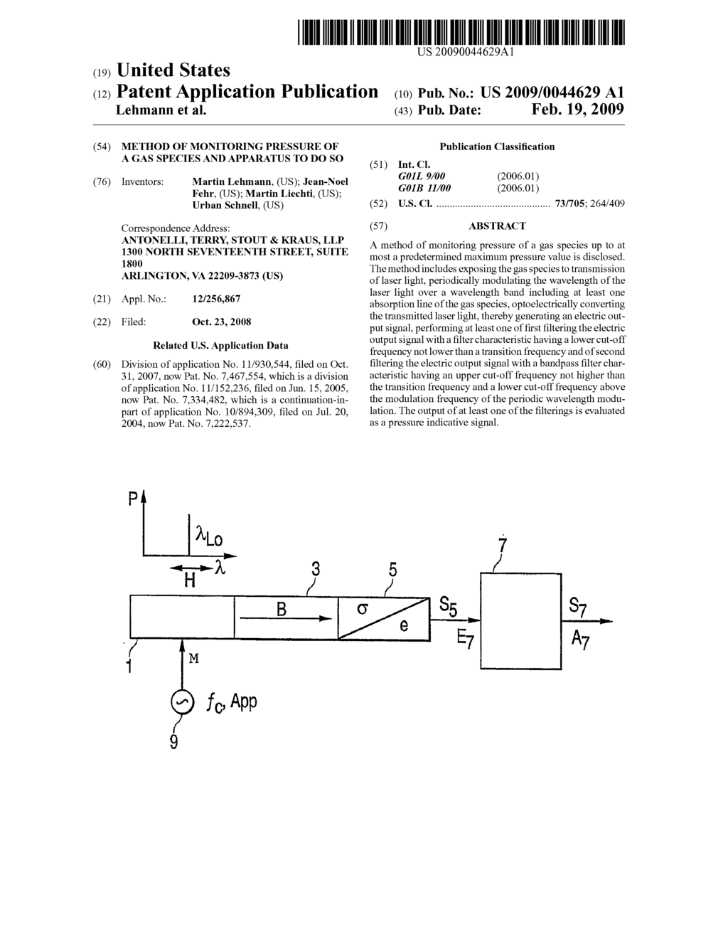 METHOD OF MONITORING PRESSURE OF A GAS SPECIES AND APPARATUS TO DO SO - diagram, schematic, and image 01