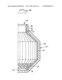 DESTRUCTION CHAMBER WITH REPLACEABLE INNER FRAGMENTATION PROTECTION IN THE FORM OF A LARGE NUMBER OF INDIVIDUALLY EASILY HANDLED SEGMENTS, COMBINED WITH ONE ANOTHER TO FORM ONE UNIT diagram and image