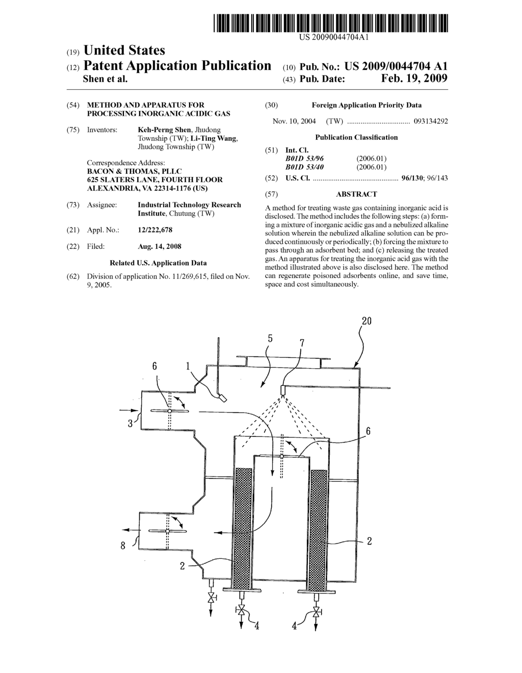 Method and apparatus for processing inorganic acidic gas - diagram, schematic, and image 01