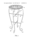 Foldable floral table diagram and image