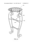 Foldable floral table diagram and image