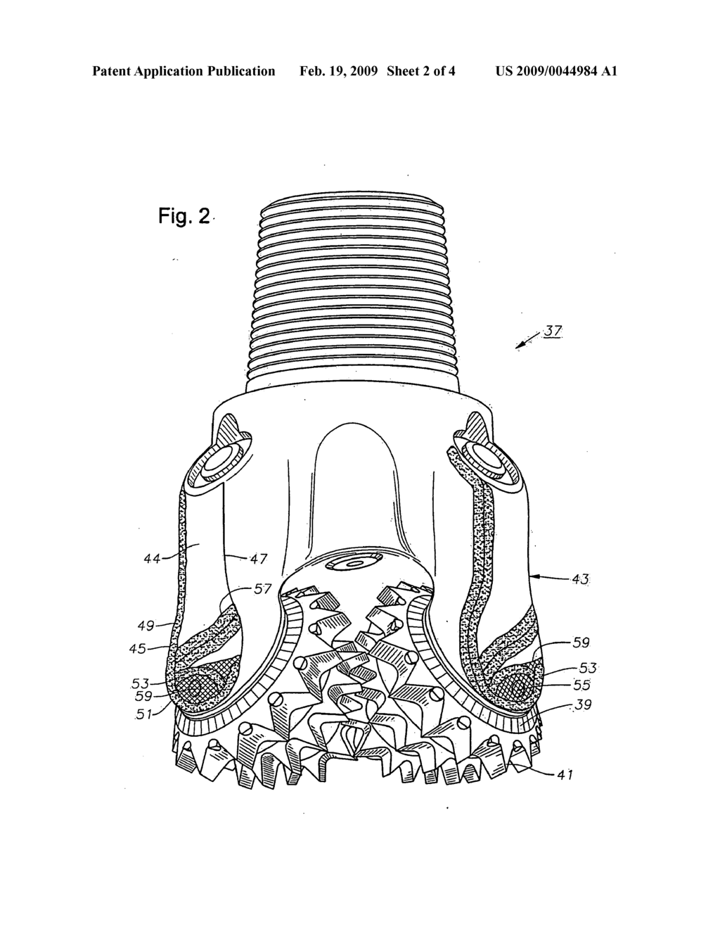 Corrosion Protection for Head Section of Earth Boring Bit - diagram, schematic, and image 03