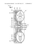 Torque converter damper flange with turbine centering feature diagram and image