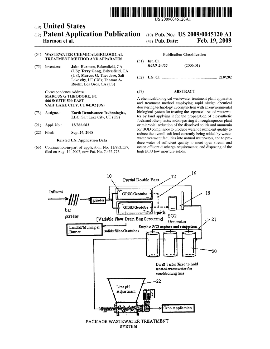 Wastewater chemical/biological treatment method and apparatus - diagram, schematic, and image 01