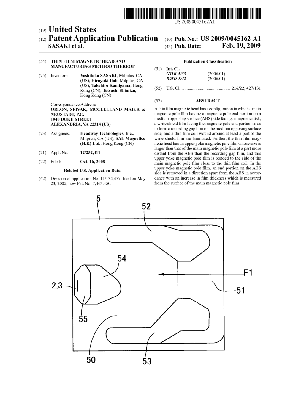 THIN FILM MAGNETIC HEAD AND MANUFACTURING METHOD THEREOF - diagram, schematic, and image 01