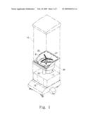 VENTING MACHINE WITH ADJUSTABLE MERCHANDISE RECEIVING HOLES diagram and image