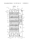 PRODUCT POSITIONING MECHANISM FOR A VENDING MACHINE diagram and image