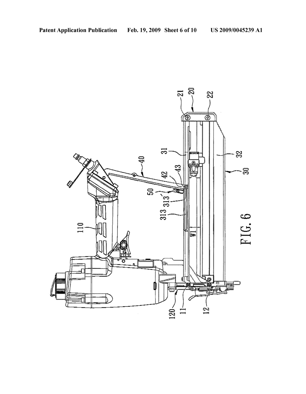 NAIL GUN WITH AN ANGLE-ADJUSTABLE MAGAZINE - diagram, schematic, and image 07