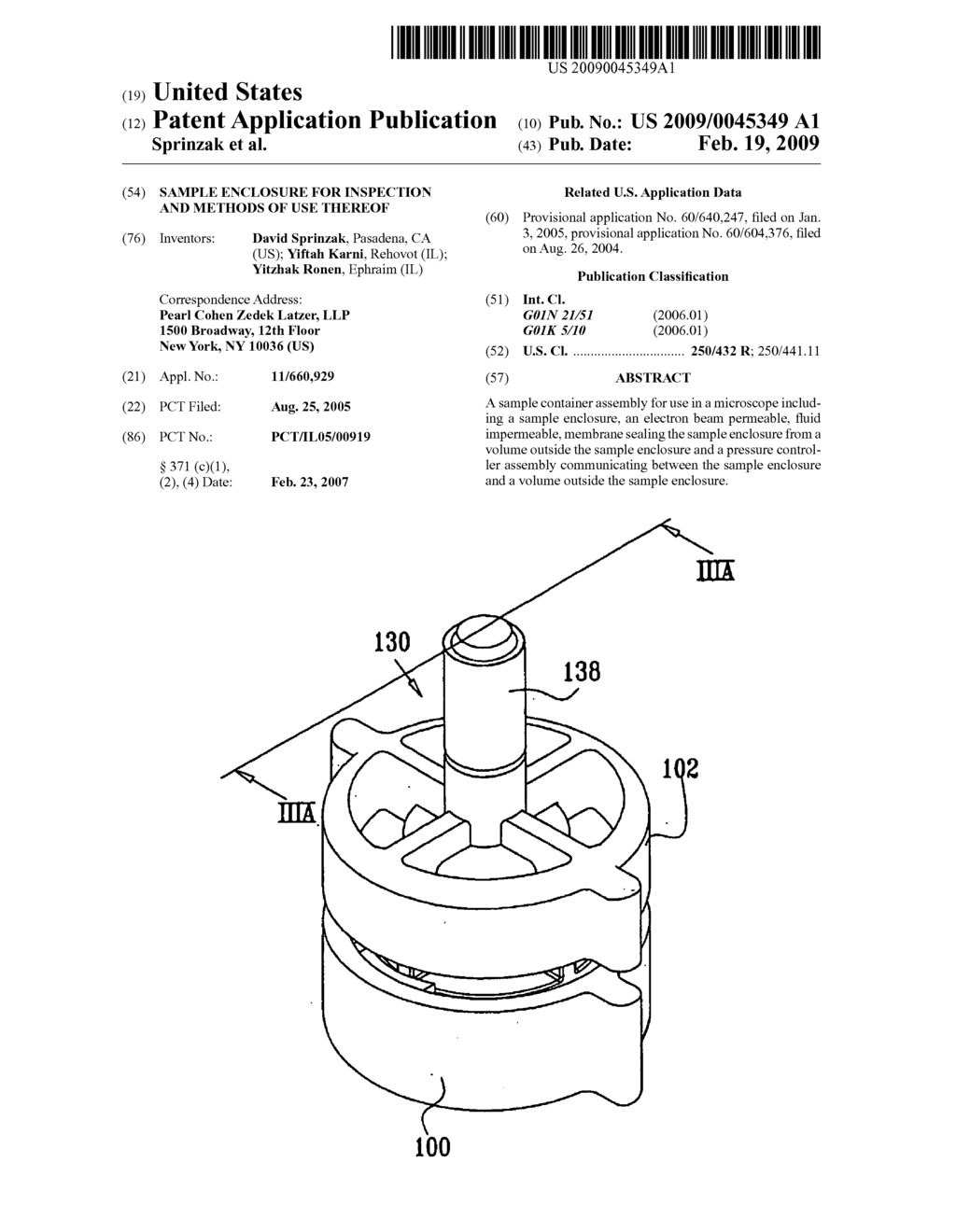 Sample enclosure for inspection and methods of use thereof - diagram, schematic, and image 01