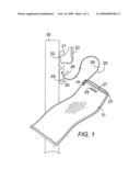 Radiation shield securing and covering system diagram and image