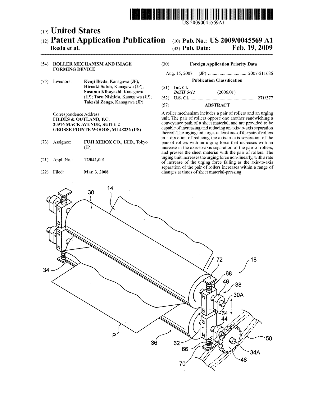 ROLLER MECHANISM AND IMAGE FORMING DEVICE - diagram, schematic, and image 01