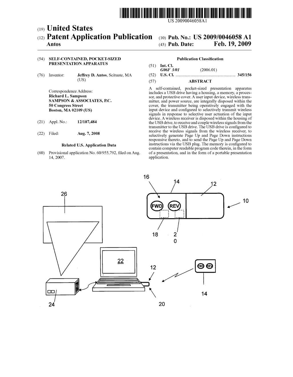 SELF-CONTAINED, POCKET-SIZED PRESENTATION APPARATUS - diagram, schematic, and image 01