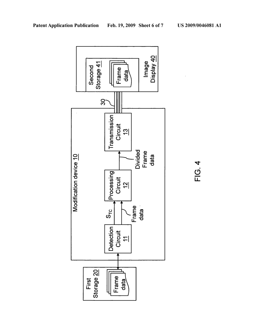 MODIFICATION DEVICE AND METHOD FOR SELECTIVELY MODIFYING TRANSMISSION PERFORMANCE OF IMAGE FRAME DATA - diagram, schematic, and image 07