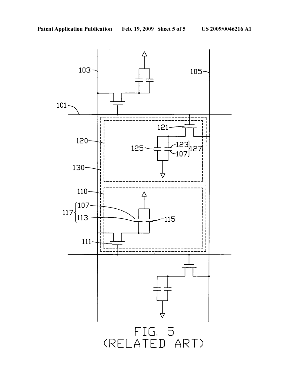 Liquid crystal display having electrically floating thin film transistor within sub pixel unit - diagram, schematic, and image 06