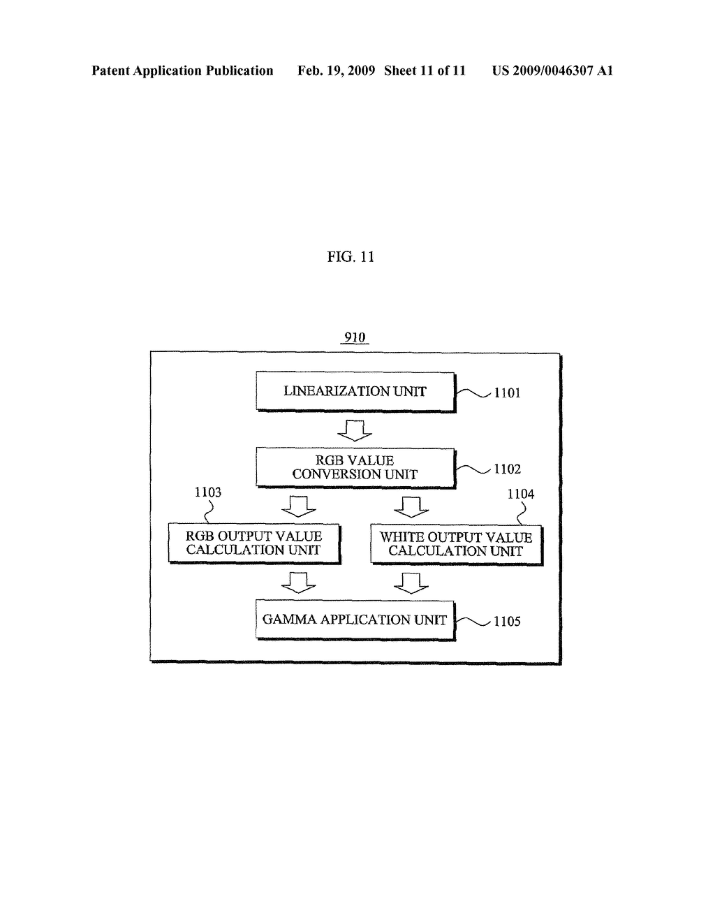 RGB TO RGBW COLOR DECOMPOSITION METHOD AND SYSTEM - diagram, schematic, and image 12