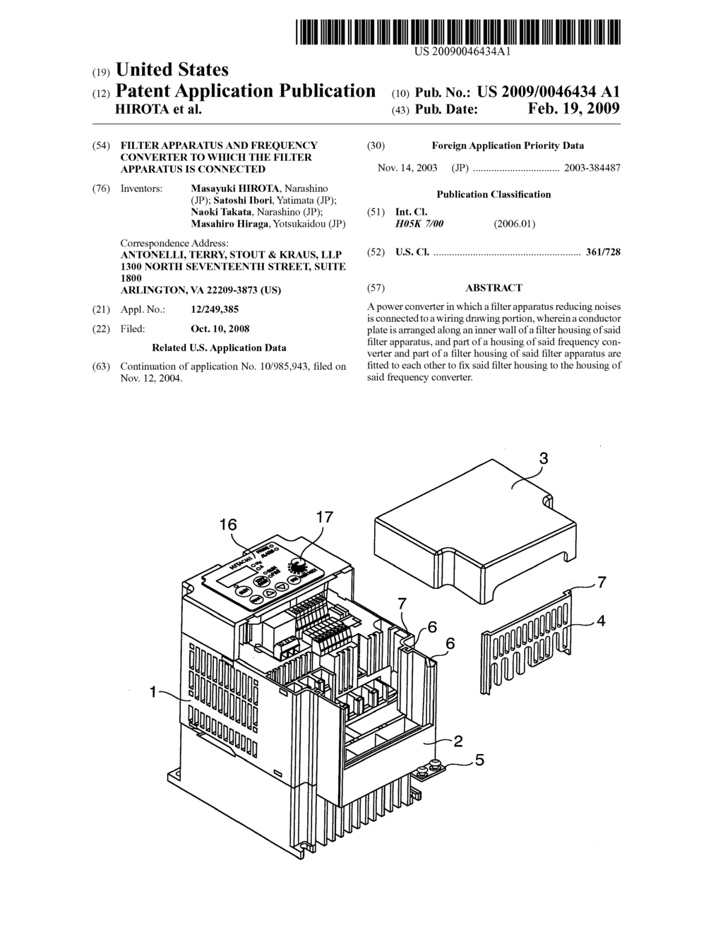 FILTER APPARATUS AND FREQUENCY CONVERTER TO WHICH THE FILTER APPARATUS IS CONNECTED - diagram, schematic, and image 01