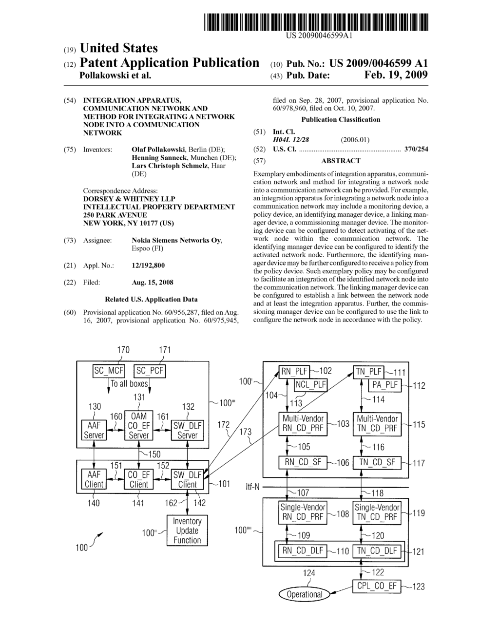 INTEGRATION APPARATUS, COMMUNICATION NETWORK AND METHOD FOR INTEGRATING A NETWORK NODE INTO A COMMUNICATION NETWORK - diagram, schematic, and image 01