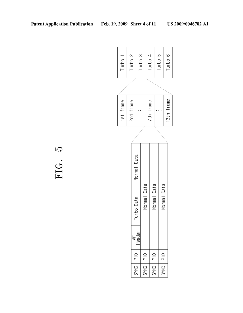 TRANSPORT STREAM GENERATING DEVICE, TRANSMITTING DEVICE, RECEIVING DEVICE, AND A DIGITAL BROADCAST SYSTEM HAVING THE SAME, AND METHOD THEREOF - diagram, schematic, and image 05