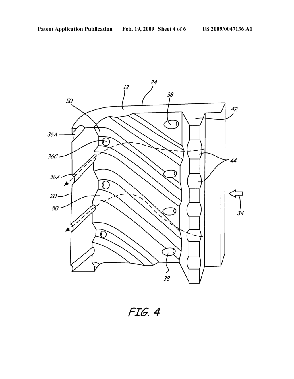 Angled tripped airfoil peanut cavity - diagram, schematic, and image 05