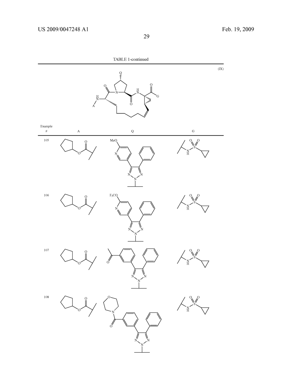 TRIAZOLYL MACROCYCLIC HEPATITIS C SERINE PROTEASE INHIBITORS - diagram, schematic, and image 30