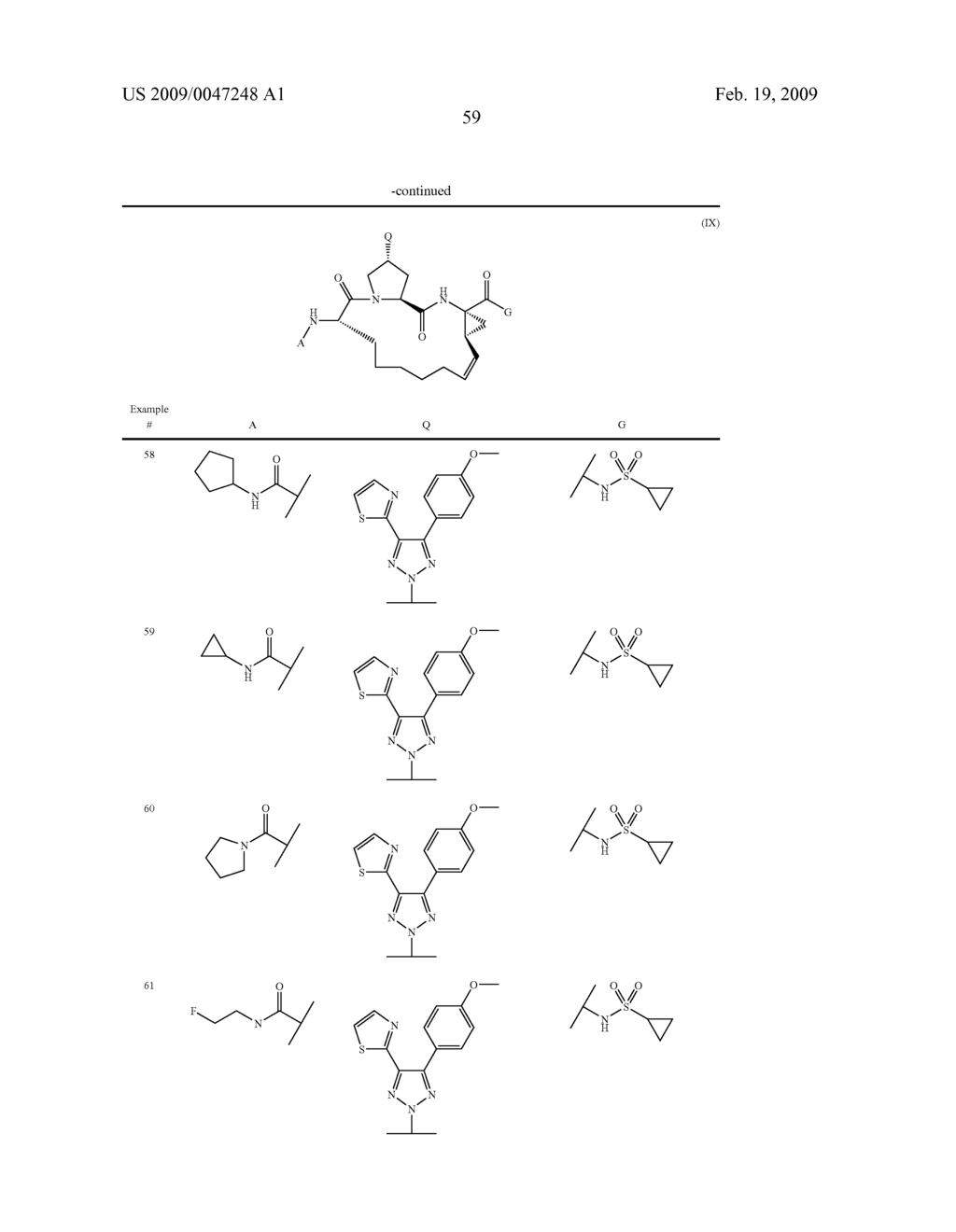 TRIAZOLYL MACROCYCLIC HEPATITIS C SERINE PROTEASE INHIBITORS - diagram, schematic, and image 60