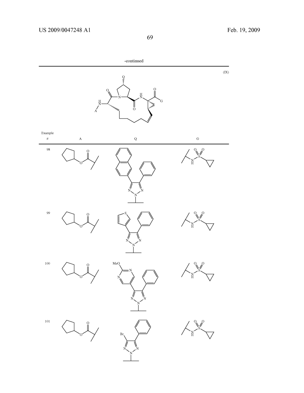 TRIAZOLYL MACROCYCLIC HEPATITIS C SERINE PROTEASE INHIBITORS - diagram, schematic, and image 70