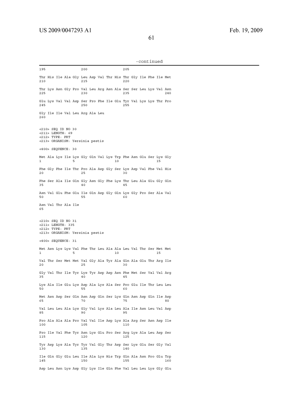 Compositions Comprising Yersinia Pestis Antigens - diagram, schematic, and image 70