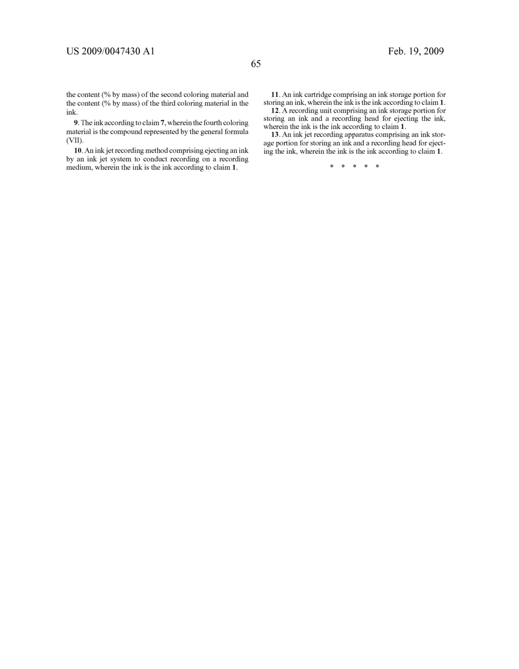 INK, INK JET RECORDING METHOD, INK CARTRIDGE, RECORDING UNIT AND INK JET RECORDING APPARATUS - diagram, schematic, and image 73