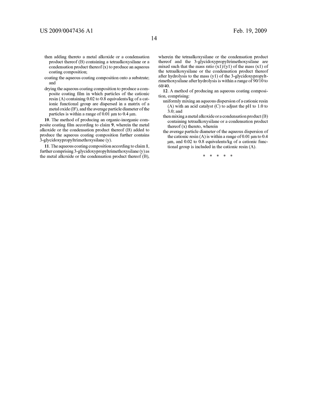 AQUEOUS COATING COMPOSITION, ORGANIC-INORGANIC COMPOSITE COATING FILM AND PRODUCTION METHOD THEREOF - diagram, schematic, and image 16