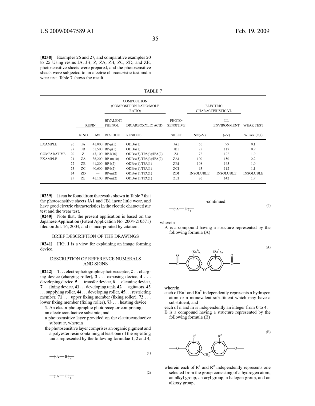 ELECTROPHOTOGRAPHIC PHOTORECEPTOR - diagram, schematic, and image 37