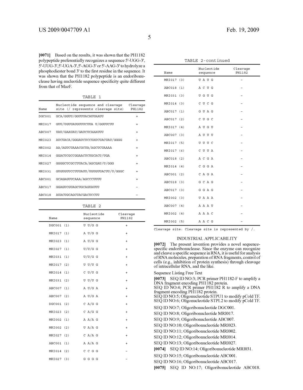 NOVEL ENDORIBONUCLEASE - diagram, schematic, and image 06