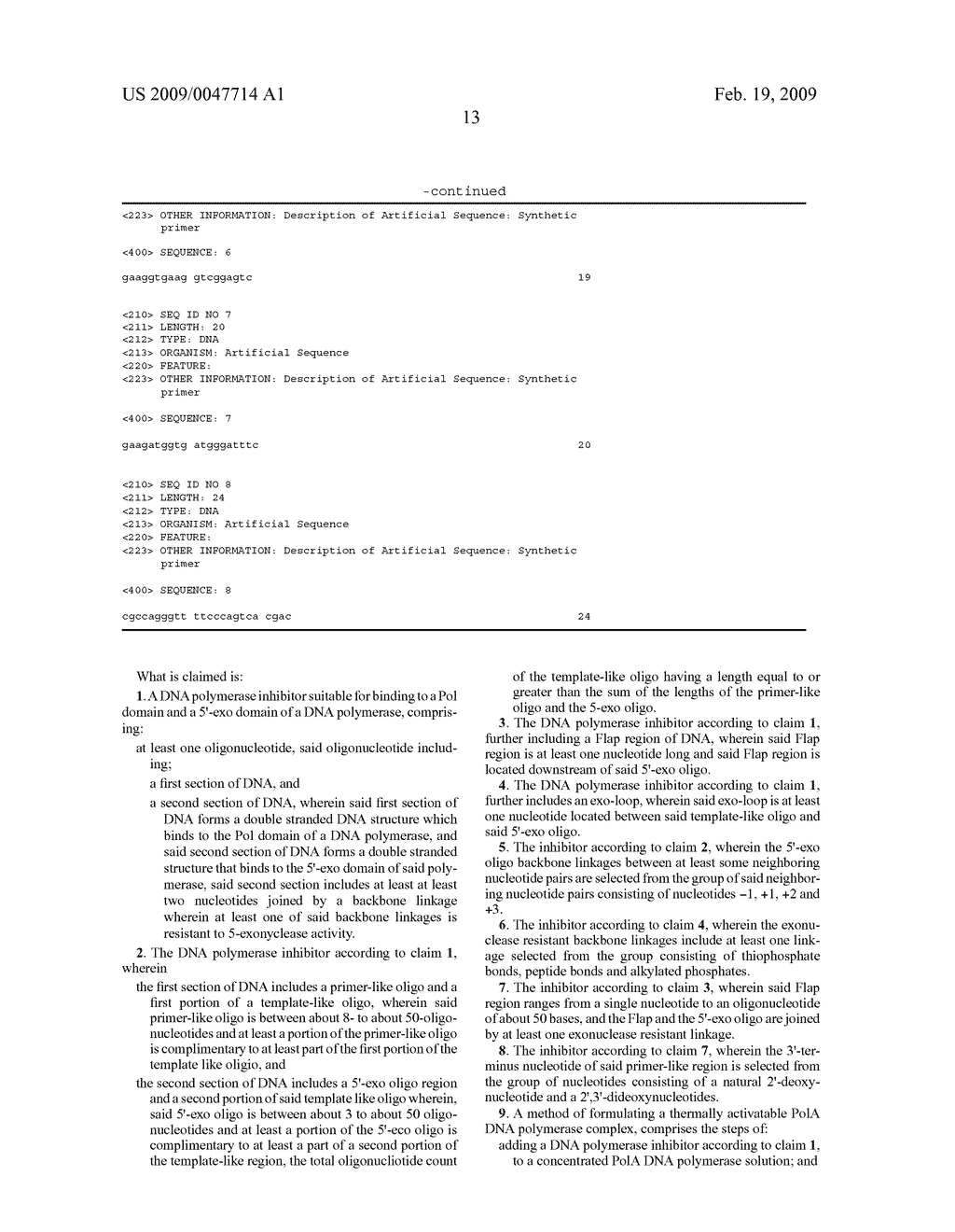 OLIGONUCLEOTIDES AS TEMPERATURE-SENSITIVE INHIBITORS FOR DNA POLYMERASES - diagram, schematic, and image 21