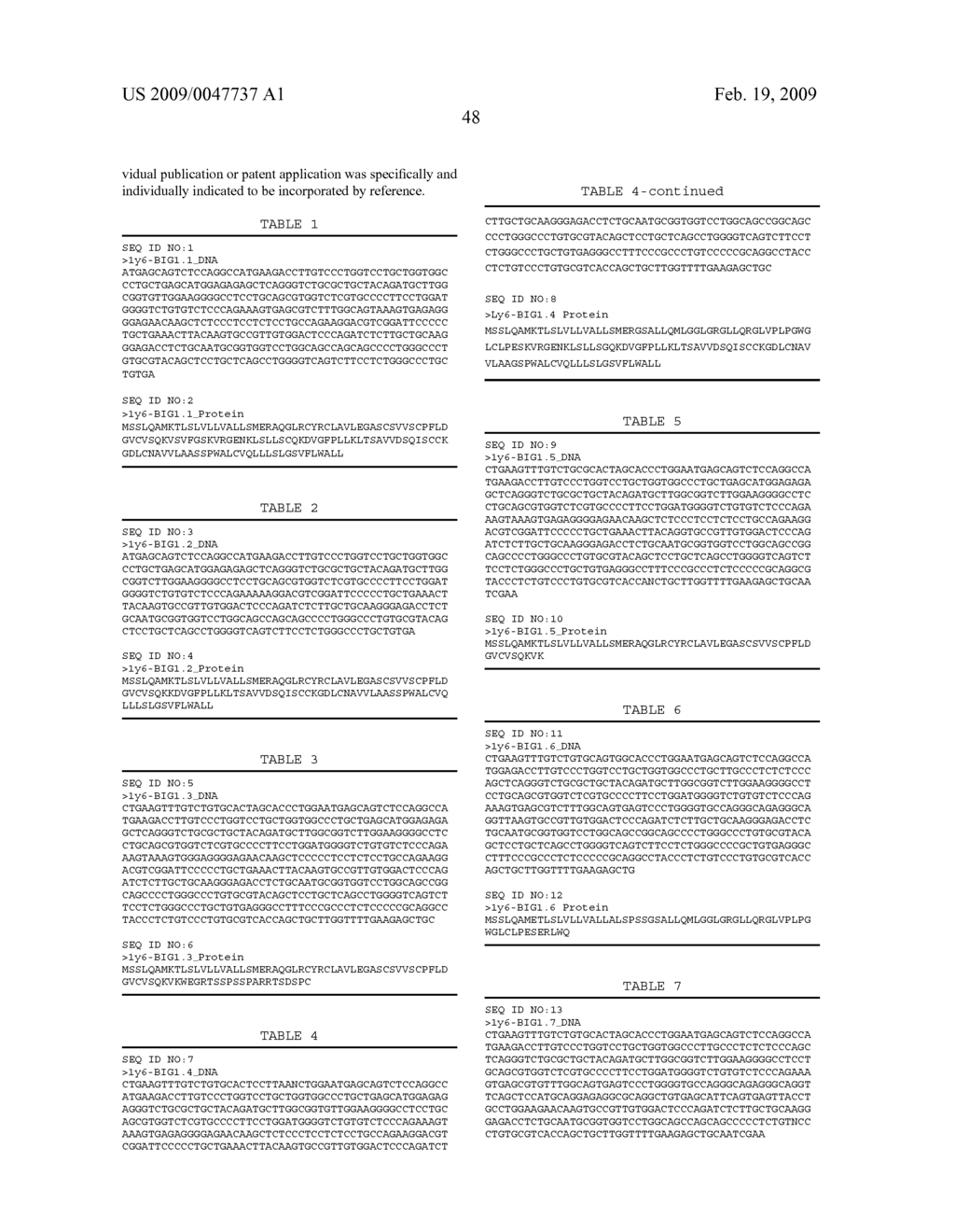 Human LY6-Big Molecules and Methods of Use - diagram, schematic, and image 90