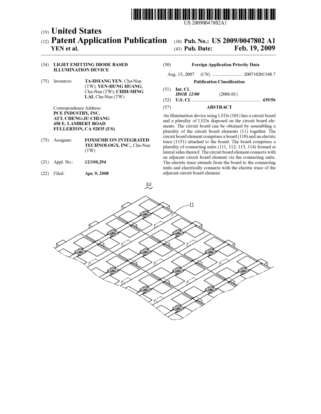 LIGHT EMITTING DIODE BASED ILLUMINATION DEVICE - diagram, schematic, and image 01