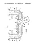 Marine engine exhaust system with cooling arrangement diagram and image