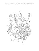 Marine engine exhaust system with cooling arrangement diagram and image