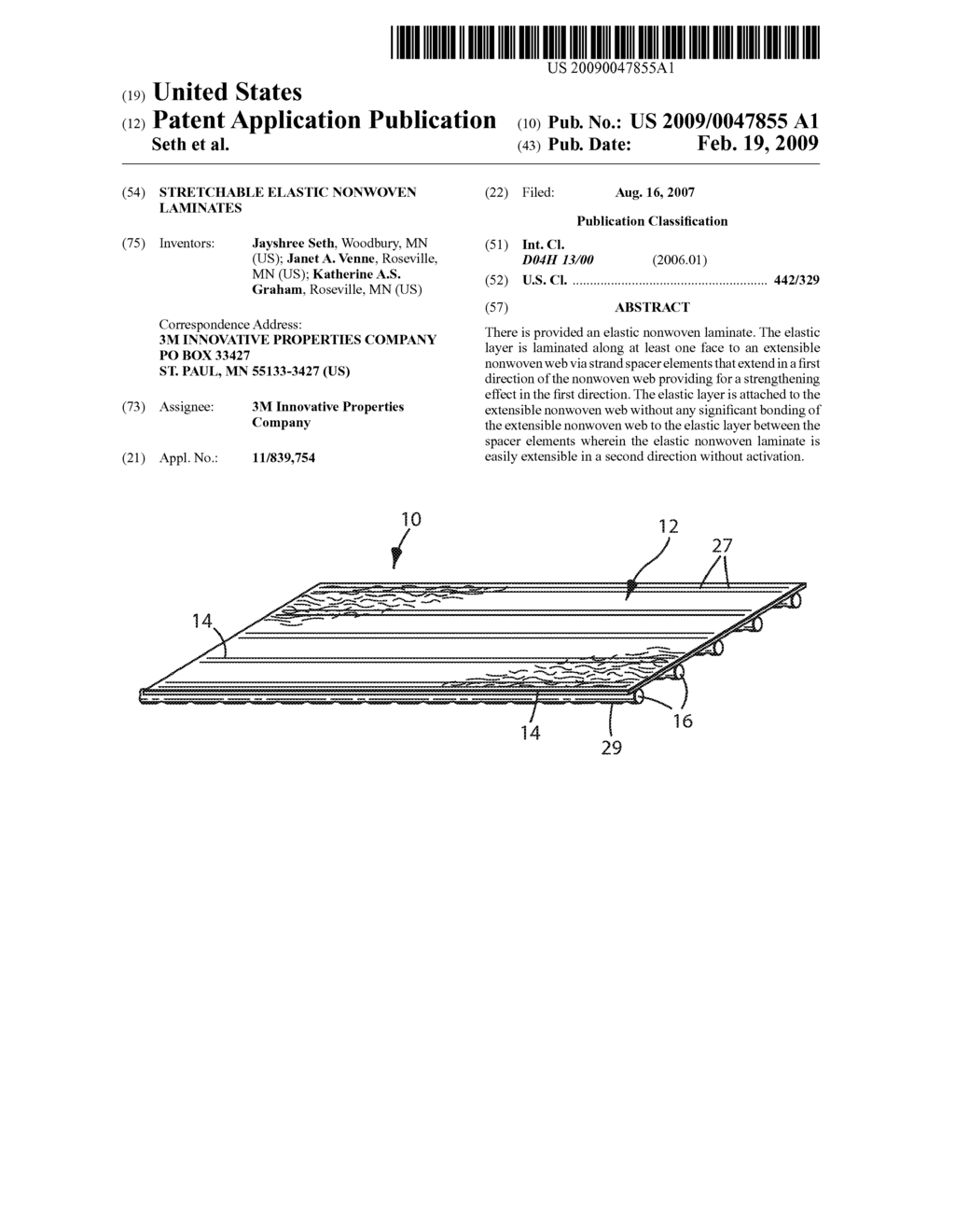 STRETCHABLE ELASTIC NONWOVEN LAMINATES - diagram, schematic, and image 01