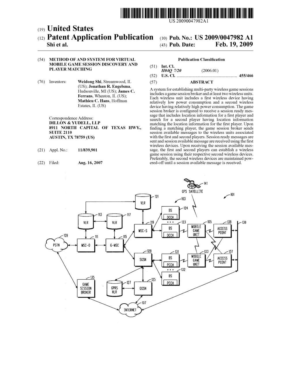 Method of and System for Virtual Mobile Game Session Discovery and Player Matching - diagram, schematic, and image 01