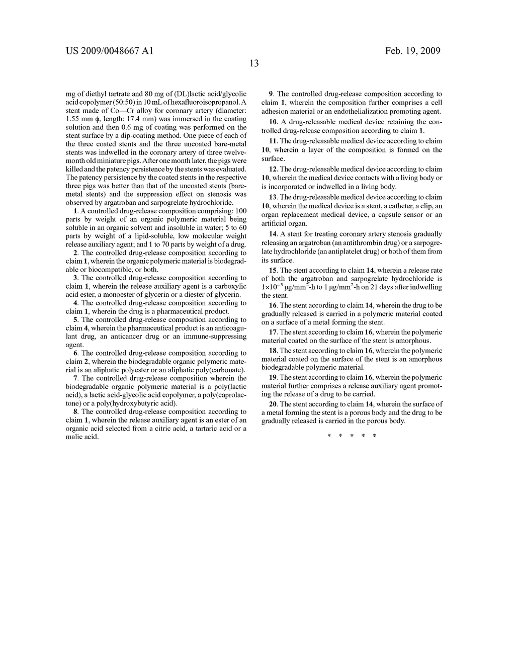 Controlled Drug-Release Composition and Drug-Releasable Medical Device - diagram, schematic, and image 14