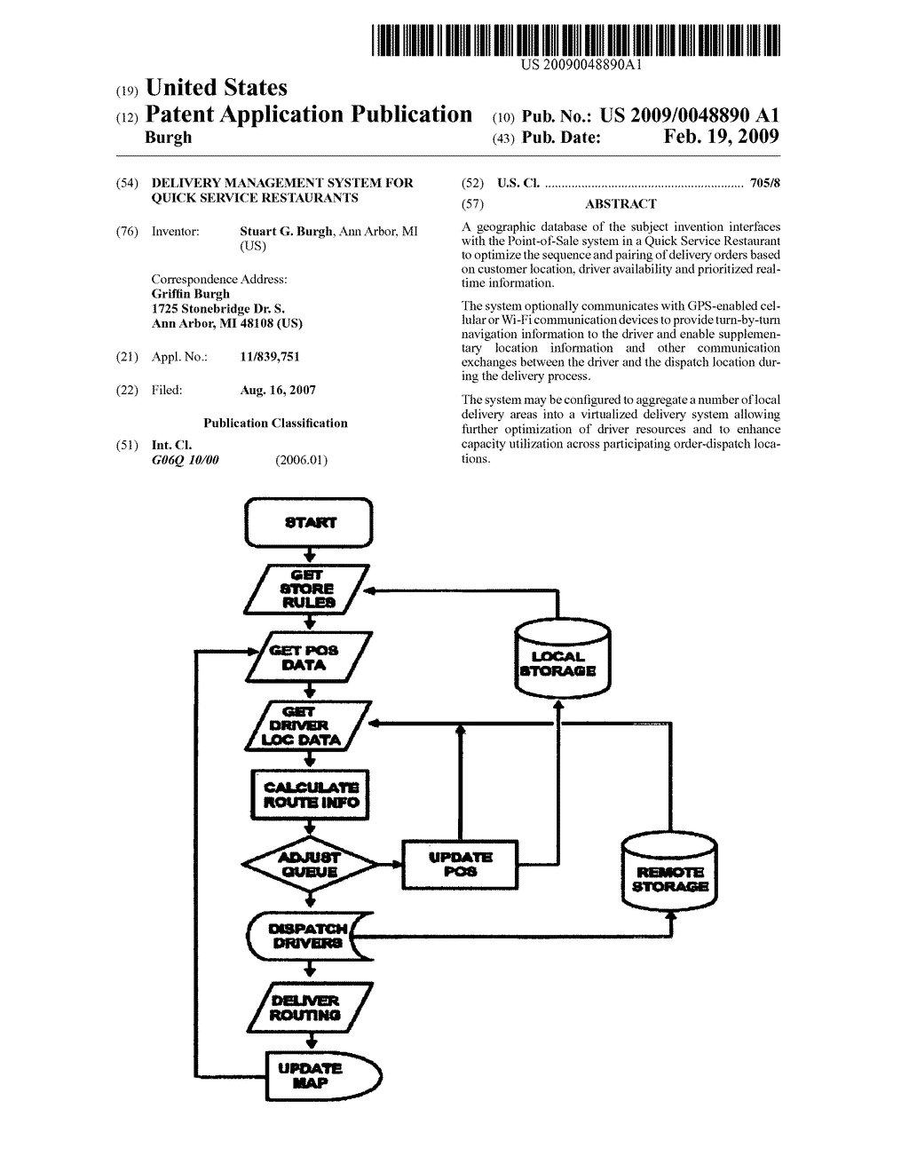 Delivery Management System for Quick Service Restaurants - diagram, schematic, and image 01