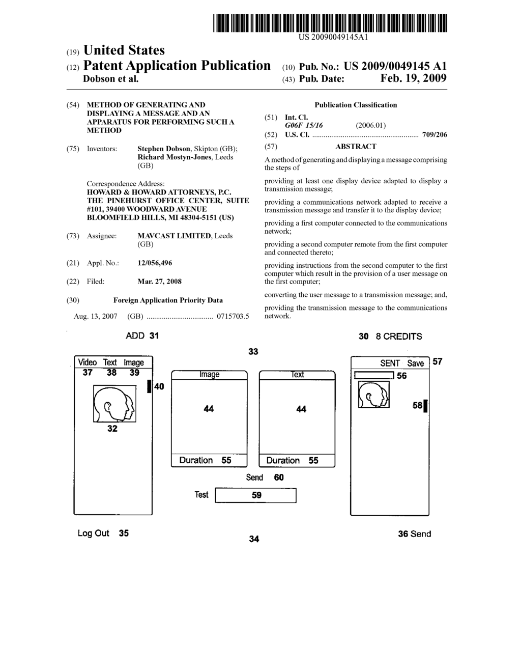 METHOD OF GENERATING AND DISPLAYING A MESSAGE AND AN APPARATUS FOR PERFORMING SUCH A METHOD - diagram, schematic, and image 01