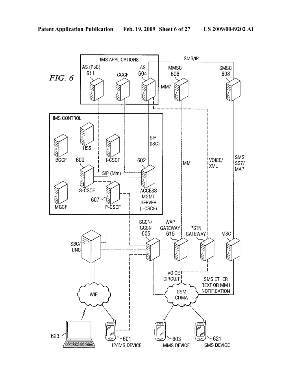 System and Method for SMS/IP Interoperability - diagram, schematic, and image 07