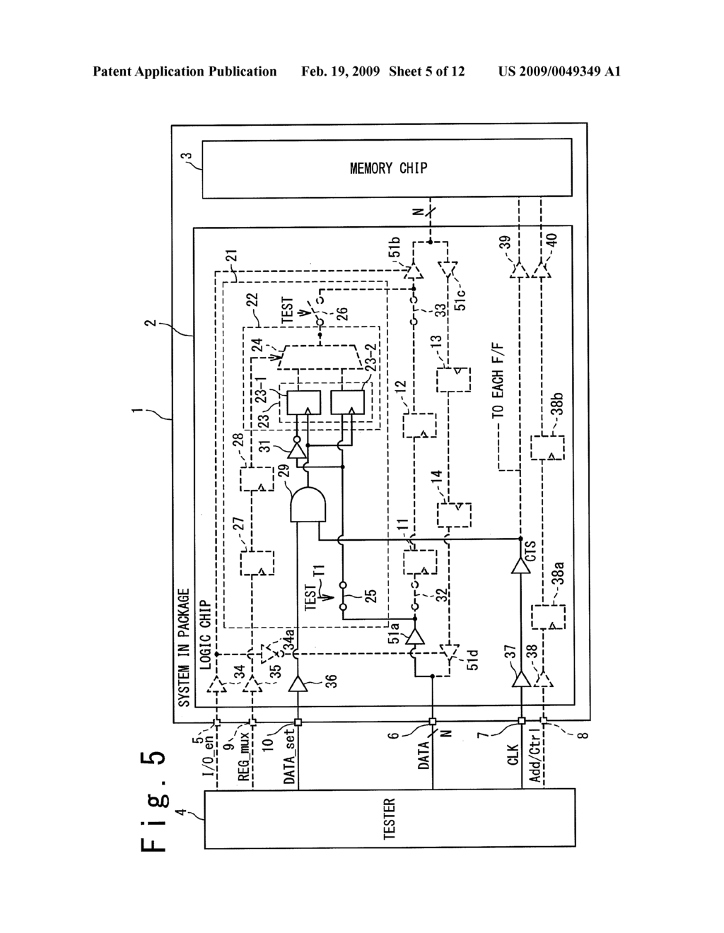 SEMICONDUCTOR DEVICE USING LOGIC CHIP - diagram, schematic, and image 06